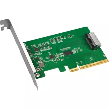 ICY DOCK EXLink MB409A5 MCIO 8i (SFF-TA-1016) - PCIe 5.0 x8 -sovitin Redriverillä
