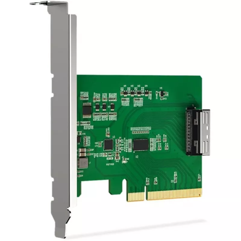 ICY DOCK EXLink MB409A5 MCIO 8i (SFF-TA-1016) - PCIe 5.0 x8 -sovitin Redriverillä