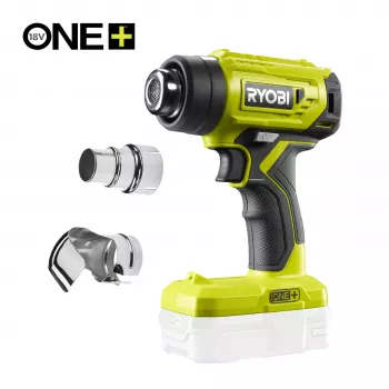 RYOBI One+ 18V akkukuumailmapuhallin R18HG-0 (laite ilman akkua) - 250°C/460°C, 170 L/min