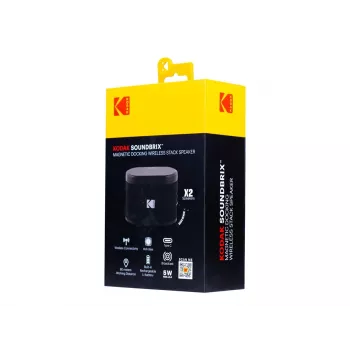 Kodak SoundBrix Wireless Stack Speaker (Bass Black), 2 kpl