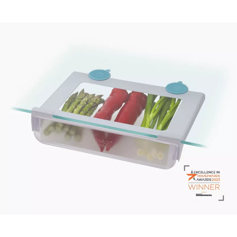 Joseph Joseph FridgeStore läpinäkyvä hyllyn alainen säilytyslaatikko