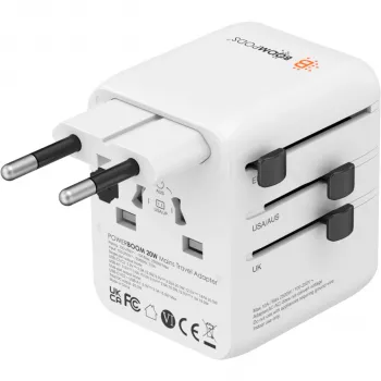Boompods World Travel Plug 20W valkoinen