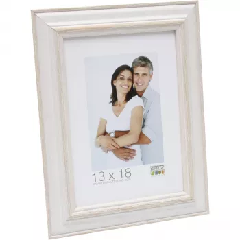 Deknudt S221H1 puinen valokuvakehys 13x18 cm beige valkoinen