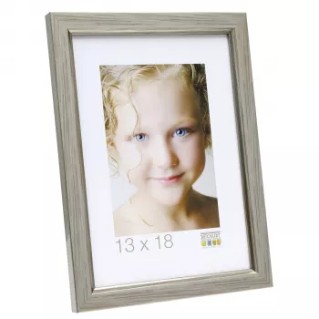 Deknudt S46AD1 yksittäinen valokuvakehys 13x18 cm hopea muovi suorakaide