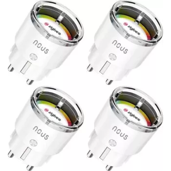 NOUS A1Z Smart ZigBee -pistorasia 4 kpl:n pakkaus energianseurannalla