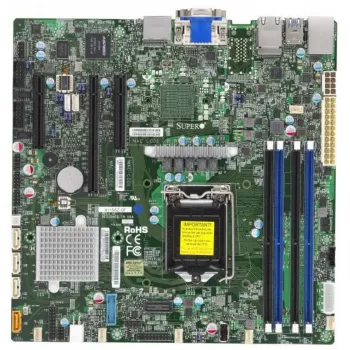 Supermicro X11SSZ-QF Micro-ATX -emolevy, LGA 1151, Intel C236, DDR4, Dual Gigabit LAN, IPMI, integroitu näytönohjain, HD Audio