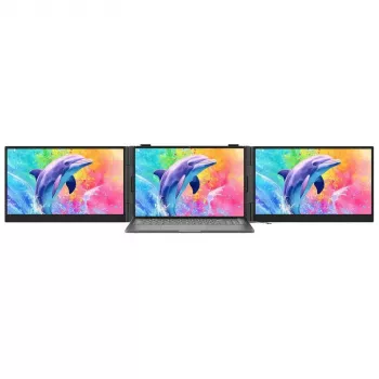 BLACKVIEW DCM8 Pro Dual 15.3 tuuman kannettava IPS-näyttö, 2x Full HD, 60Hz, USB-C, Mini HDMI, sisäänrakennetut kaiuttimet, HDR10, taitettava