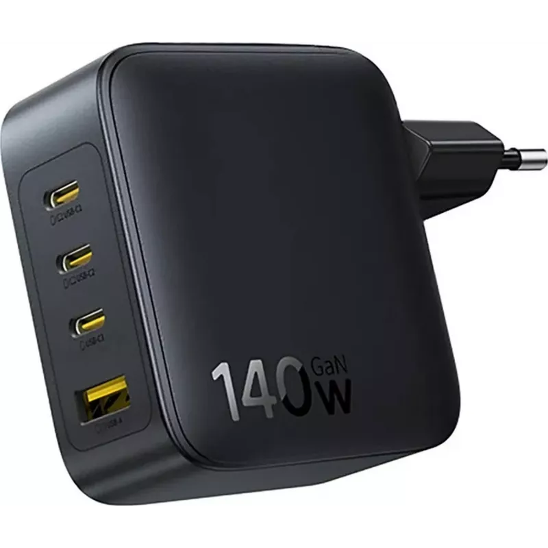 Baseus EnerFill FH11 GaN 140W 3xUSB-C + 1xUSB-A pikalaturi musta