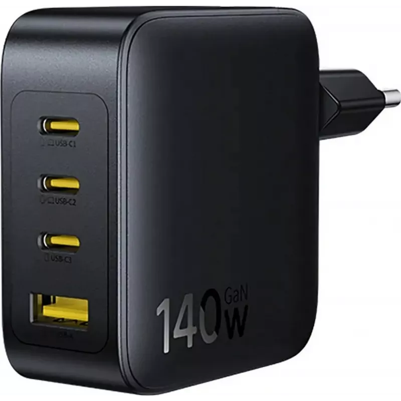 Baseus EnerFill FH11 GaN 140W 3xUSB-C + 1xUSB-A pikalaturi musta