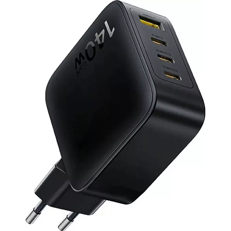 Baseus EnerFill FH11 GaN 140W 3xUSB-C + 1xUSB-A pikalaturi musta