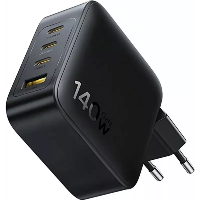 Baseus EnerFill FH11 GaN 140W 3xUSB-C + 1xUSB-A pikalaturi musta
