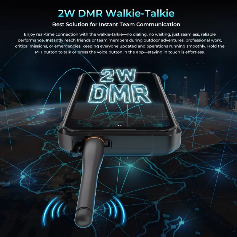 OUKITEL WP61 Plus 5G Walkie-Talkie älypuhelin 6,78 tuuman 12/512 GB 20000 mAh musta