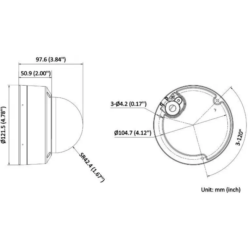 Hikvision DS-2CD1183G2-LIUF 2,8mm Dome 8MP IP-kamera