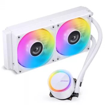 Jonsbo TG-240 AiO neste-CPU-jäähdytin, ARGB - 240mm, valkoinen