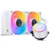 Jonsbo TG-240 AiO neste-CPU-jäähdytin, ARGB - 240mm, valkoinen