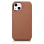 iCarer Case Leather aito nahkakotelo iPhone 14 Plus -puhelimelle ruskea (MagSafe-yhteensopiva)