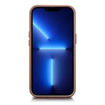 iCarer Case Leather aito nahkakotelo iPhone 14 Plus -puhelimelle ruskea (MagSafe-yhteensopiva)