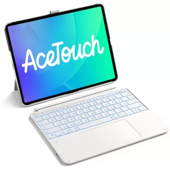 Inateck Keyboard Ace Touch iPad 13 yhteensopiva QWERTZ valkoinen