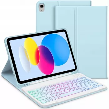 Inateck Keyboard Ace Touch iPad 11/10.9 QWERTZ RGB valkoinen