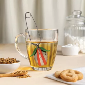 OTOTO Tea Trap teesiivilä - vihreä/punainen - ruostumaton teräs & muovi - 160 mm