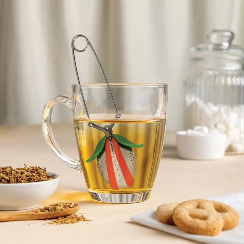 OTOTO Tea Trap teesiivilä - vihreä/punainen - ruostumaton teräs & muovi - 160 mm