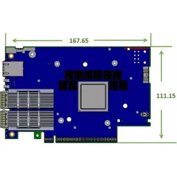 Nvidia BlueField-3 B3220L E-Series FHHL SuperNIC datankäsittelyyksikkö