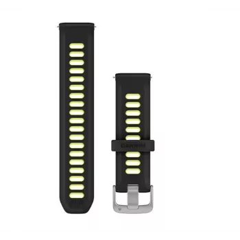 Garmin Quick Release -ranneke 20 mm silikoni Black/Yellow (010-11251-B6)