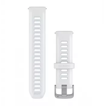 Garmin QuickFit 20mm silikoniranneke Stone White / Clear Blue (010-11251-B7)