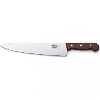 Victorinox Wood kokkiveitsi 22 cm, ruostumattomasta teräksestä valmistettu terä, puukahva, ruskea (5.2000.22G)