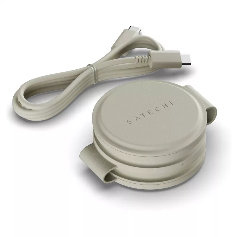 Satechi OntheGo 3-in-1 langaton laturi Qi2:lla, Sand, 15W, ST-QTG31W