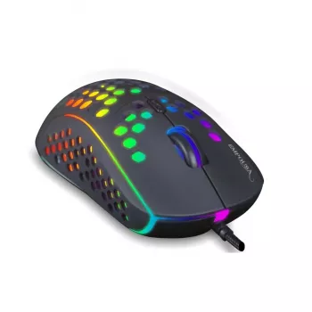 INCA IMG-346 molempikätinen optinen langallinen pelihiiri 6400 DPI RGB 7 painiketta musta