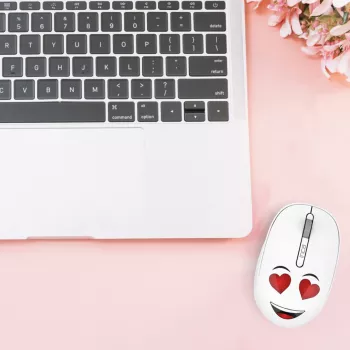 INCA langaton hiiri 1200 DPI 3 painiketta 2,4 GHz USB-A WEENY Emoji valkoinen (IWM-245RB)