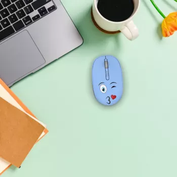INCA langaton hiiri 1200DPI/3 painiketta/2.4GHz USB-A Weeny Emoji sininen (IWM-245RM)