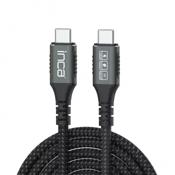 INCA USB-C - USB-C kaapeli USB 4.0 40Gbps PD 3.1 240W 8K UltraHD 0,80m (ITCT-40)