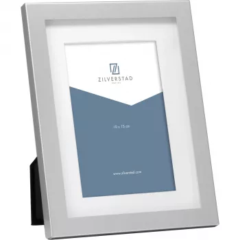Zilverstad Bredemeijer 8080001 hopeinen yksittäinen valokuvakehys 13x18 cm kiiltävä pöytä- ja seinäteline suorakaiteen muotoinen