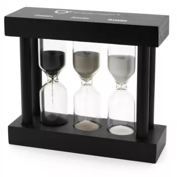Bredemeijer Tea Timer 3fold musta 2/3/5 minuuttia 195005