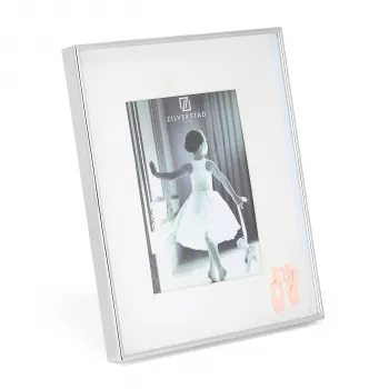 Zilverstad Ballerina 10x15 metalli muotokuvavalokuvakehys passepartoutilla, hopea