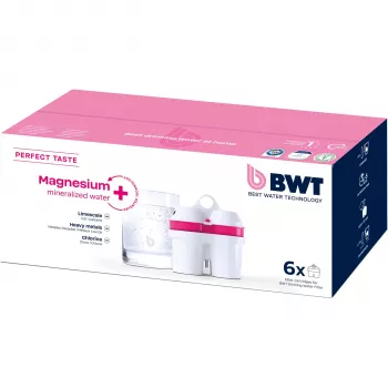 BWT 125681749 magnesiumilla mineralisoitu vesifiltteripatruuna, 6 kpl:n pakkaus