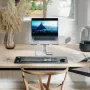 ALOGIC Elite Aluminum Laptop Stand langattomalla laturilla - valkoinen
