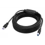 VISION 10 m USB 3.0 Active Extension Cable - Nickel-Plated Connectors - 5 Gbps - USB A - USB B - musta