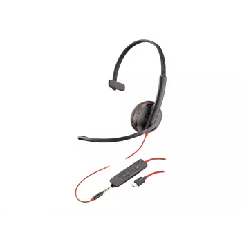 Poly Blackwire C3215 USB-C yksikanavainen kuulokemikrofoni