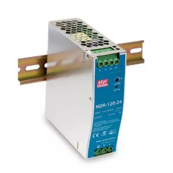 Mean Well NDR-120-24 120W 24V 5A DIN-kiskovirtalähde