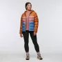 Cotopaxi Fuego Max Down Hooded Jacket naisten - Sienna/Fjord - koko Small