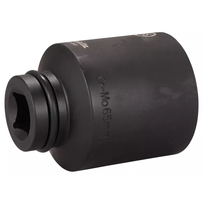 Makita iskuhylsy 1 tuuman vetoliitäntä 65 mm 6-kulmainen Cr-Mo musta fosfatoitu E-24810