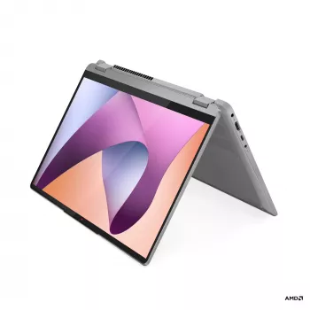 Lenovo IdeaPad Flex 5 14 tuuman 2-in-1-kannettava, AMD Ryzen 5 7430U, 16GB RAM, 512GB SSD, Windows 11 Home, kosketusnäyttö, harmaa