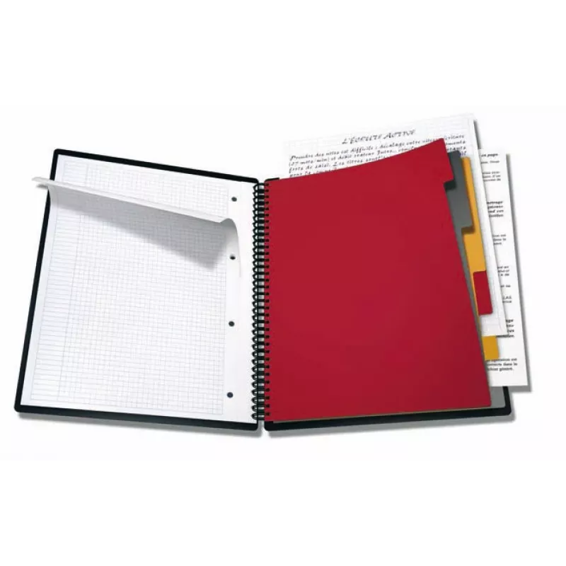 ELBA Organiser Book - 80 arkkia - musta - A4 - kierreliitos - 245 mm - 310 mm
