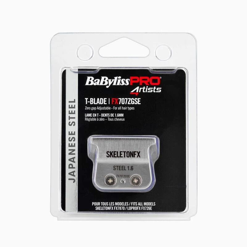 BaBylissPRO Skeleton Trimmer Blade FX707ZGSE – japanilainen teräs syvähampainen T-terä FX7870-sarjaan