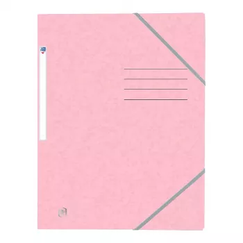 Oxford TOP FILE+ kuminauhakansio A4 3 läppää pastellinpunainen 400116353
