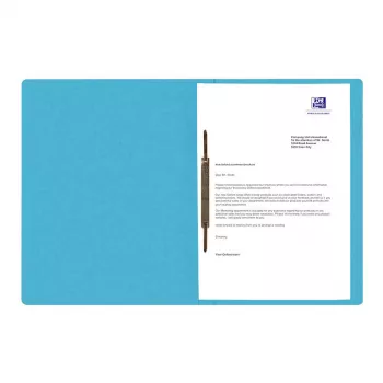 Oxford TOP FILE+ asiakirjakansio A4 kartonki 390 g/m² aqua metallikiinnitys