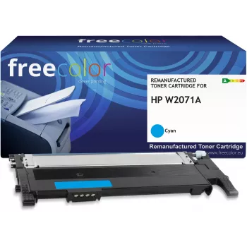 Freecolor yhteensopiva värikasetti HP W2071A syaani sirulla 1000 sivua